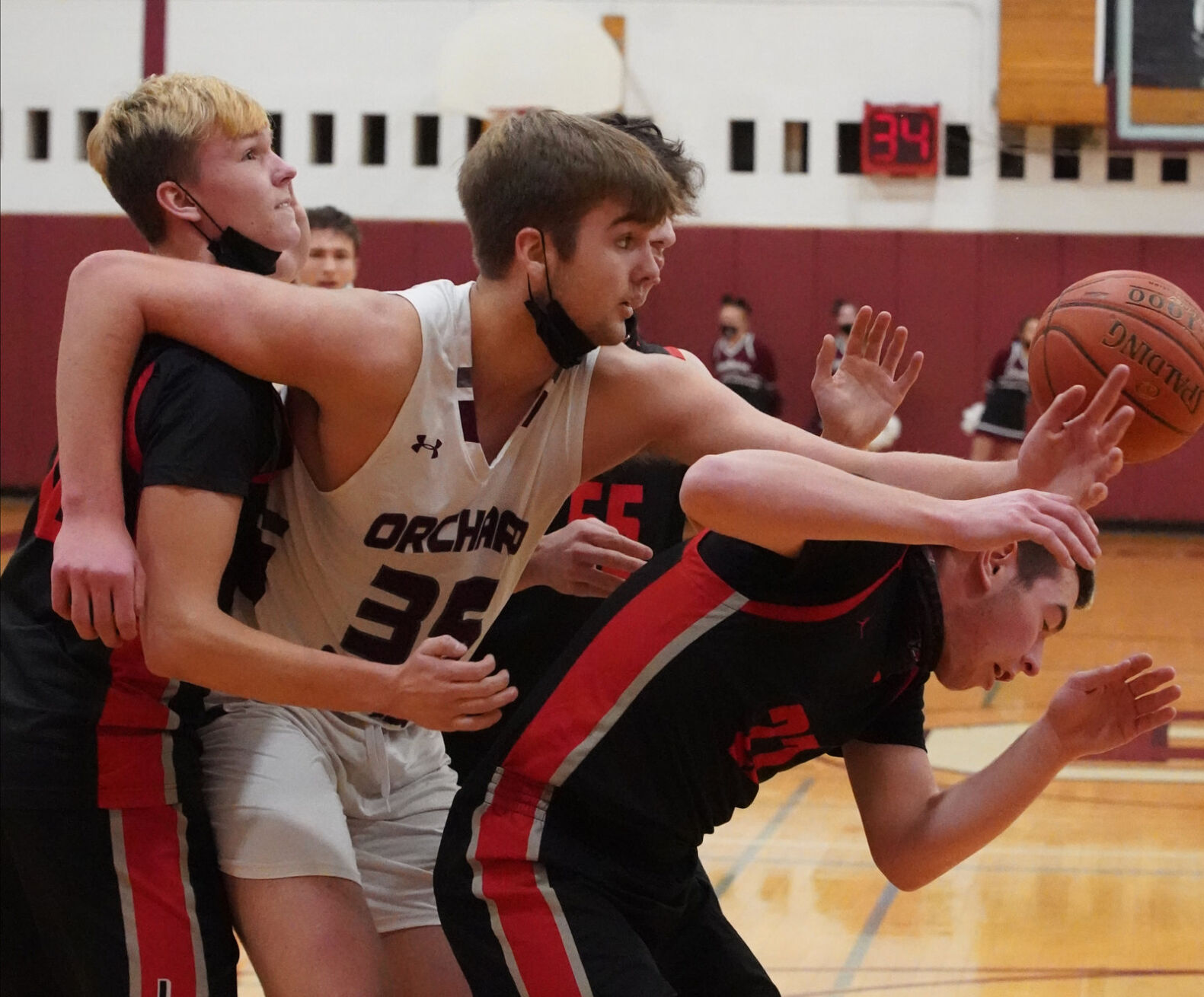 takes on Lancaster Orchard Park in boys varsity hoops
